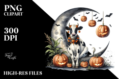 Cow and Polar Bear Halloween PNG Product Image 2