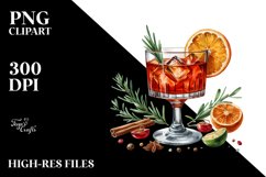 Watercolor Negroni | Sublimation | Clipart Product Image 3