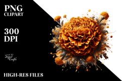 Abstract Detailed Marigold Shiny Product Image 2