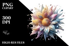 Abstract Shiny Sunflower Made of PNG Product Image 2