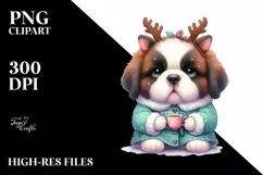 Winter Saint Bernard, High-Res PNG Product Image 3