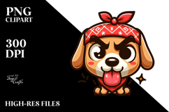 Cute Dog with Bandana, Transparent PNG Product Image 2