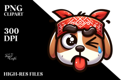 Goofy Cartoon Cow with Bandana PNG Product Image 2