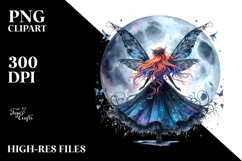 Gothic Fairy on the Moon Creative View from Back Product Image 2