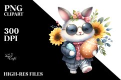 Happy Bunny with Sunglasses PNG Product Image 2
