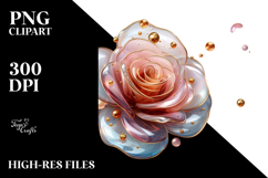 Glossy Rose Sublimation PNG Product Image 2