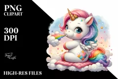 Pastel Baby Unicorn Quilting Product Image 3