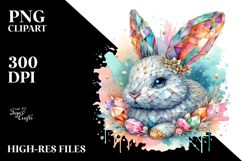 Colorful Whimsical Bunny PNG Product Image 2