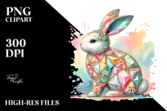 Colorful Whimsical Bunny PNG Product Image 2