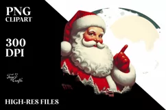 Retro Christmas Santa PNG Product Image 2