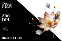 Tulip with Golden Frame PNG Product Image 2