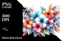 Colorful Hawayan Flowers | Clipart Product Image 3