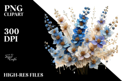 Abstract Detailed Delphinium Golden Product Image 2