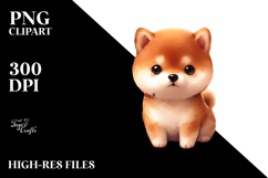 Expressive Shiba Inu with Crazy Haircut PNG Product Image 2