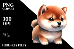 Expressive Shiba Inu with Crazy Haircut PNG Product Image 2