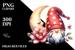 Cute Gnome with Magnolia Hat PNG Product Image 2