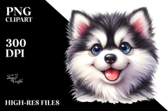 Cute Siberian Husky PNG Product Image 2
