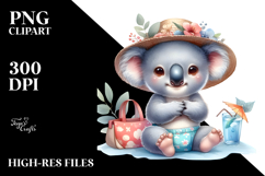 Baby Koala Wearing Beachwear PNG Product Image 2