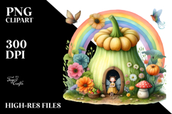 Colorful Fairy House Vegetable Rainbow | Clipart Product Image 2