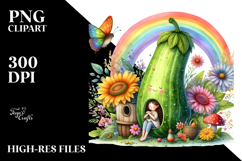 Colorful Fairy House Vegetable Rainbow | Clipart Product Image 2