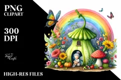 Colorful Fairy House Vegetable Rainbow | Clipart Product Image 3
