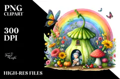 Colorful Fairy House Vegetable Rainbow | Clipart Product Image 2