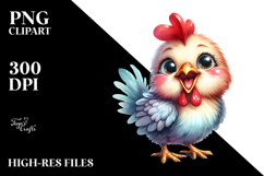 Excited Baby Rooster Goofy Teeth Clipart Product Image 2