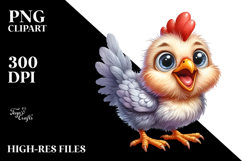 Excited Baby Rooster Goofy Teeth Clipart Product Image 2