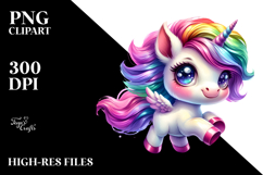 Running Baby Unicorn, PNG Product Image 2