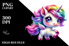 Running Baby Unicorn, PNG Product Image 2