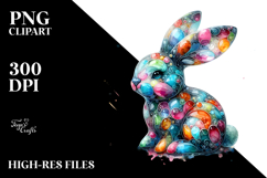 Colorful Bunny PNG Product Image 2