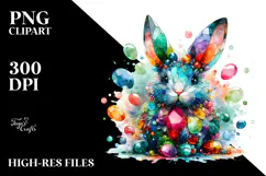 Colorful Bunny PNG Product Image 2