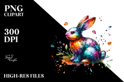 Colorful Bunny PNG Product Image 2
