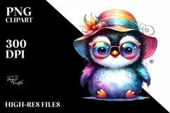 Cute Baby Penguin Sun es | Sublimation | Clipart Product Image 1