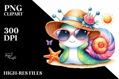Cute Baby Snail with Sun es PNG Product Image 1