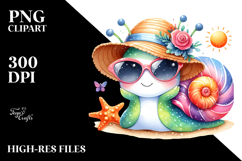 Cute Baby Snail with Sun es PNG Product Image 2