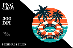 Retro Tropical Beachbuoy PNG Product Image 2