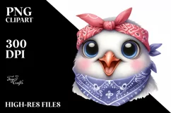 Happy Funny Dove Bandana Clipart Product Image 3