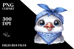 Happy Funny Dove Bandana Clipart Product Image 2