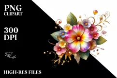 Watercolor Luxury Flower Splash Clipart Product Image 1