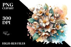 Wooden Stained Jasmine | Golden Splash Clipart Product Image 3