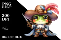 Colorful Frog Clipart, PNG Product Image 1