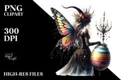 Gothic Fairy with Easter Egg PNG Product Image 2