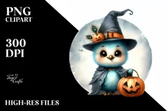 Cute Peacock Halloween Retro Attire PNG Product Image 1