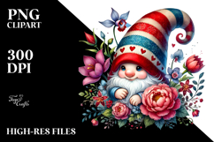Detailed Valentines Gnome Watercolor PNG Product Image 2