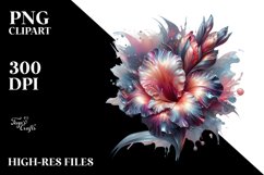 Glossy Gladiolus Watercolor Splash | Sublimation | Clipart Product Image 3