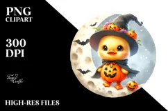Digital Painting Halloween Duck PNG Product Image 2