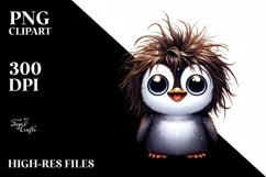 Cute Cartoon Penguin Smiling | Sublimation | Clipart Product Image 1