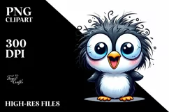 Cute Cartoon Penguin Smiling | Sublimation | Clipart Product Image 3