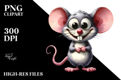 Confused Goofy Mouse Standing | Sublimation | Clipart Product Image 2